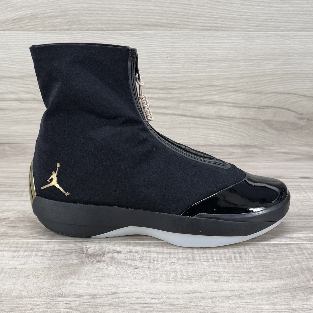 Air Jordan 4028 Black Metallic Gold Men's Basketball Shoes Size 10.5 New
